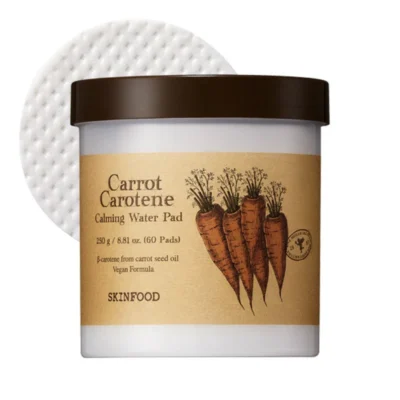 SKINFOOD — Carrot Carotene Calming Water Pad - Disques apaisants à la carotte et au carotène [60 pièces]