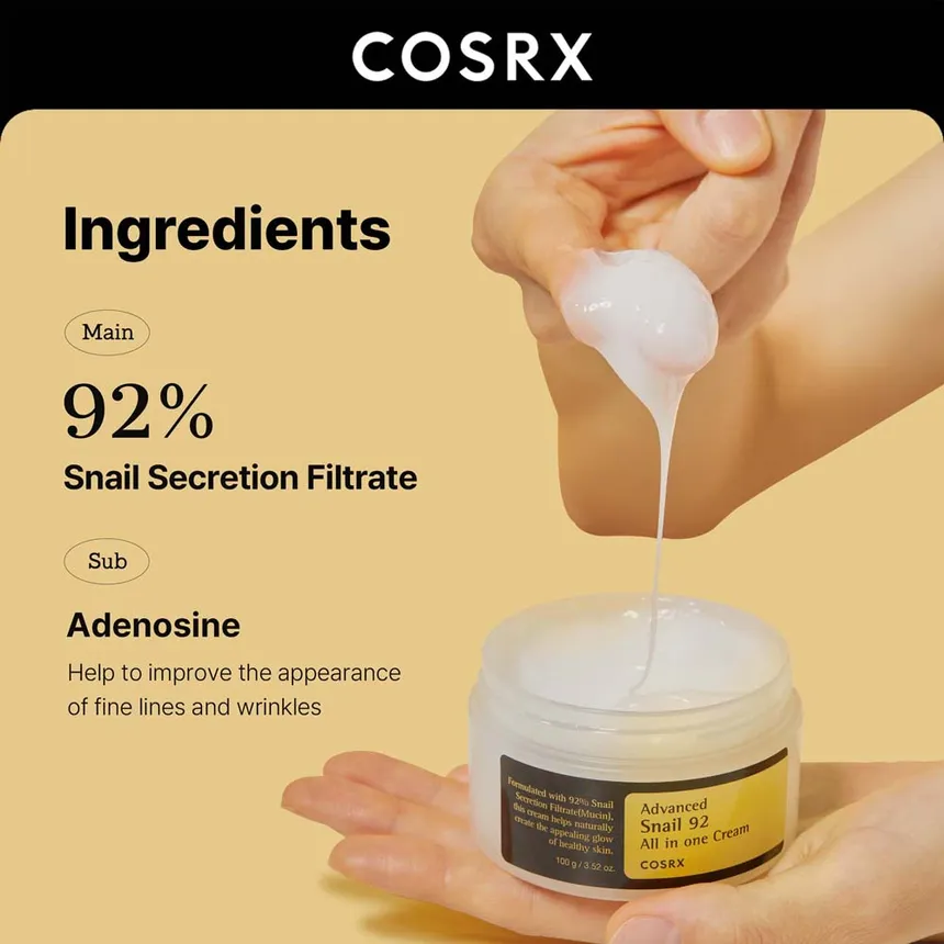 COSRX — Crème tout-en-un Advanced Snail 92 - 100g – Image 5