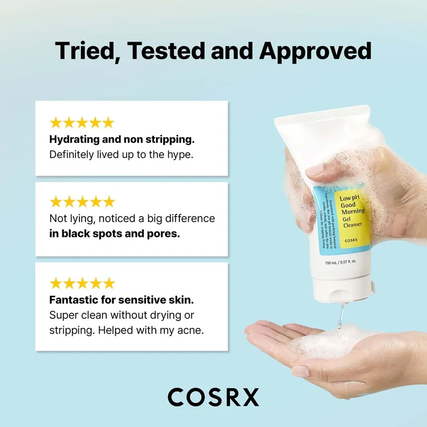 COSRX — Low pH Good Morning Gel Cleanser - 150ml – Image 6