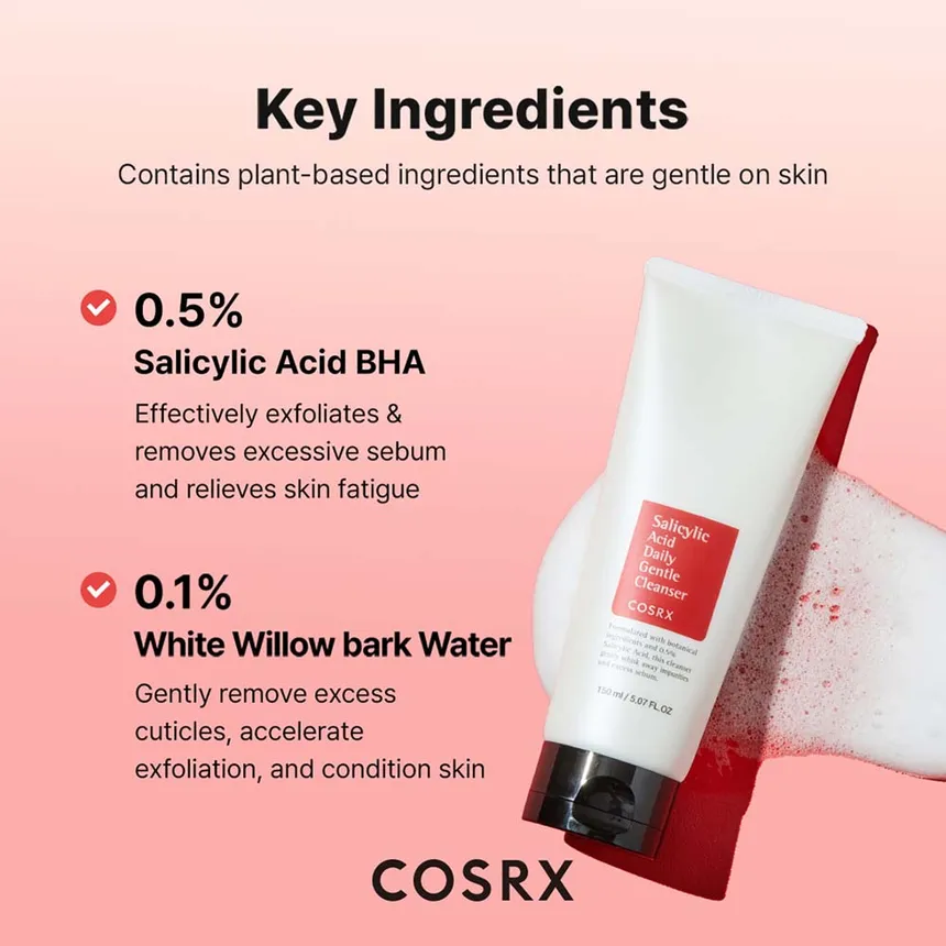 COSRX — Salicylic Acid Daily Gentle Cleanser – Image 3