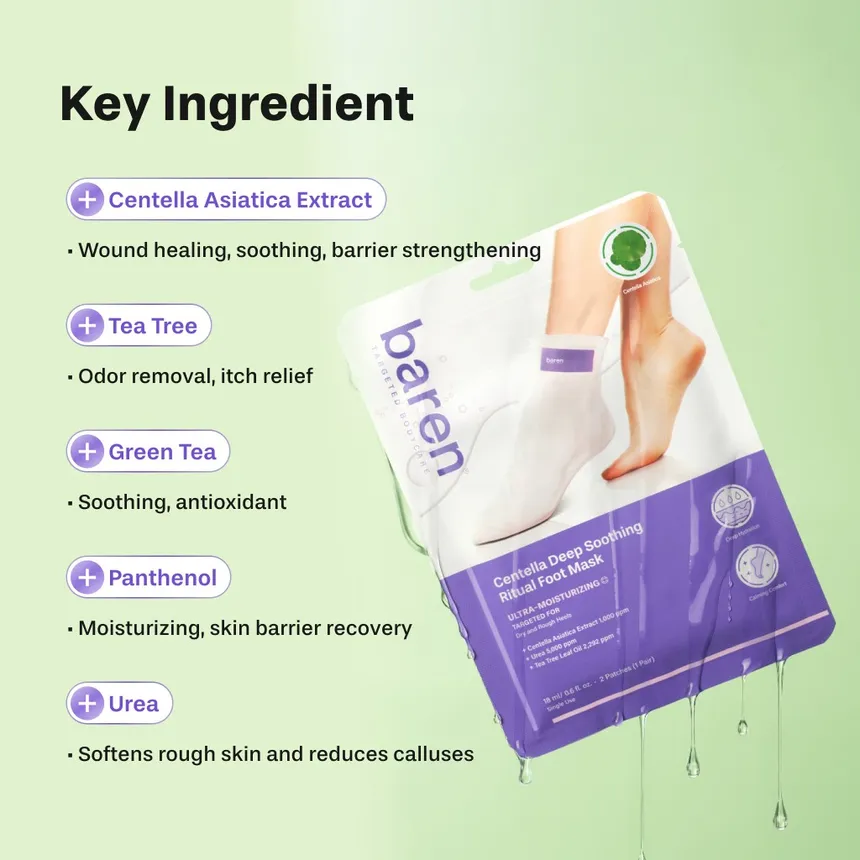 Baren — Masque pour les pieds à réparation rapide CICA SOS - 3pièces – Image 3