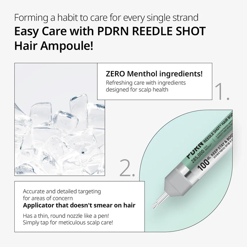 VT - PDRN Reedle Shot Hair Ampoule 100dL - Ampoule PDRN régénérante capillaire – Image 4