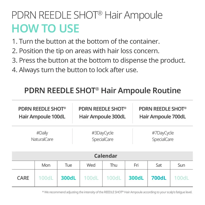 VT - PDRN Reedle Shot Hair Ampoule 100dL - Ampoule PDRN régénérante capillaire – Image 7