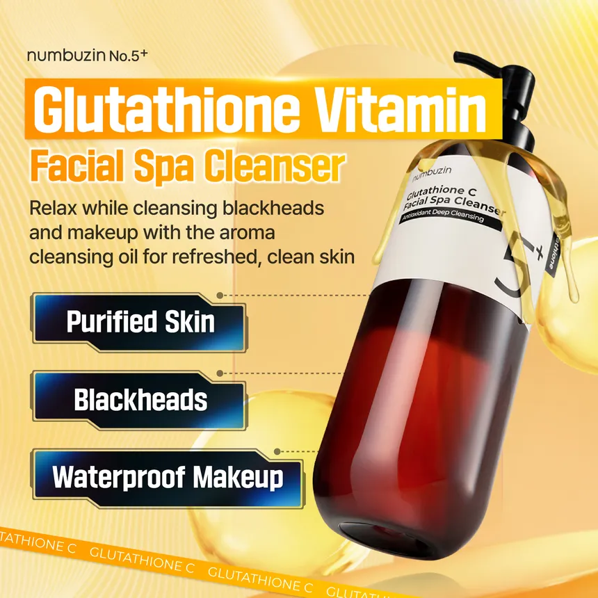 Numbuzin - Nettoyant visage spa au glutathion C n° 5+ - 200ml – Image 4