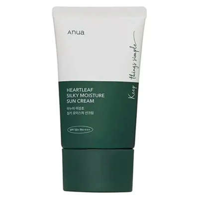 Anua - Heartleaf Silky Moisture Sun Cream - Crème solaire hydratante et apaisante