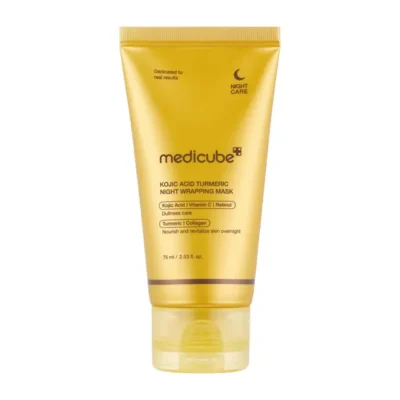 Medicube - Kojic Acid Turmeric Night Wrapping Mask - Masque de nuit révélateur d'éclat acide kojique et curcuma