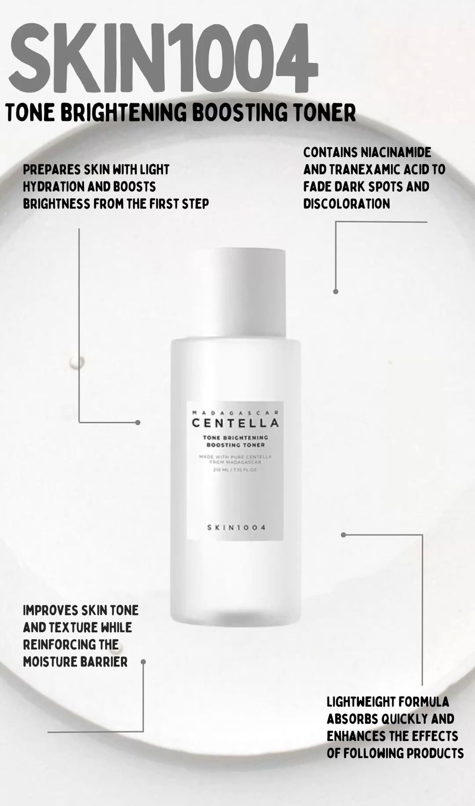 SKIN1004 - Madagascar Centella Tonique Booster Éclaircissant - 210ml – Image 2