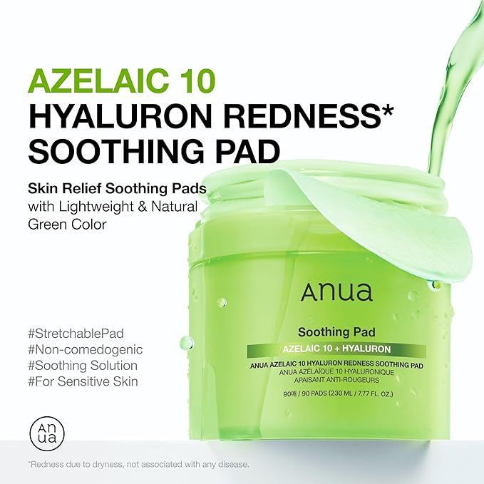 ANUA - Tampon apaisant anti-rougeurs Azelaic 10 Hyaluron - 90pads – Image 2
