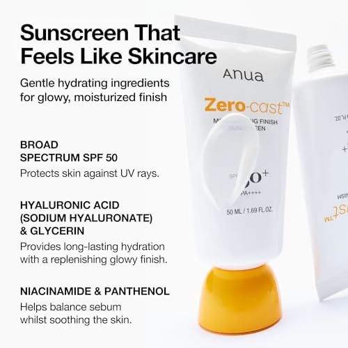 Anua - Zero-Cast Moisturizing Finish Sunscreen - Crème solaire waterproof – Image 2