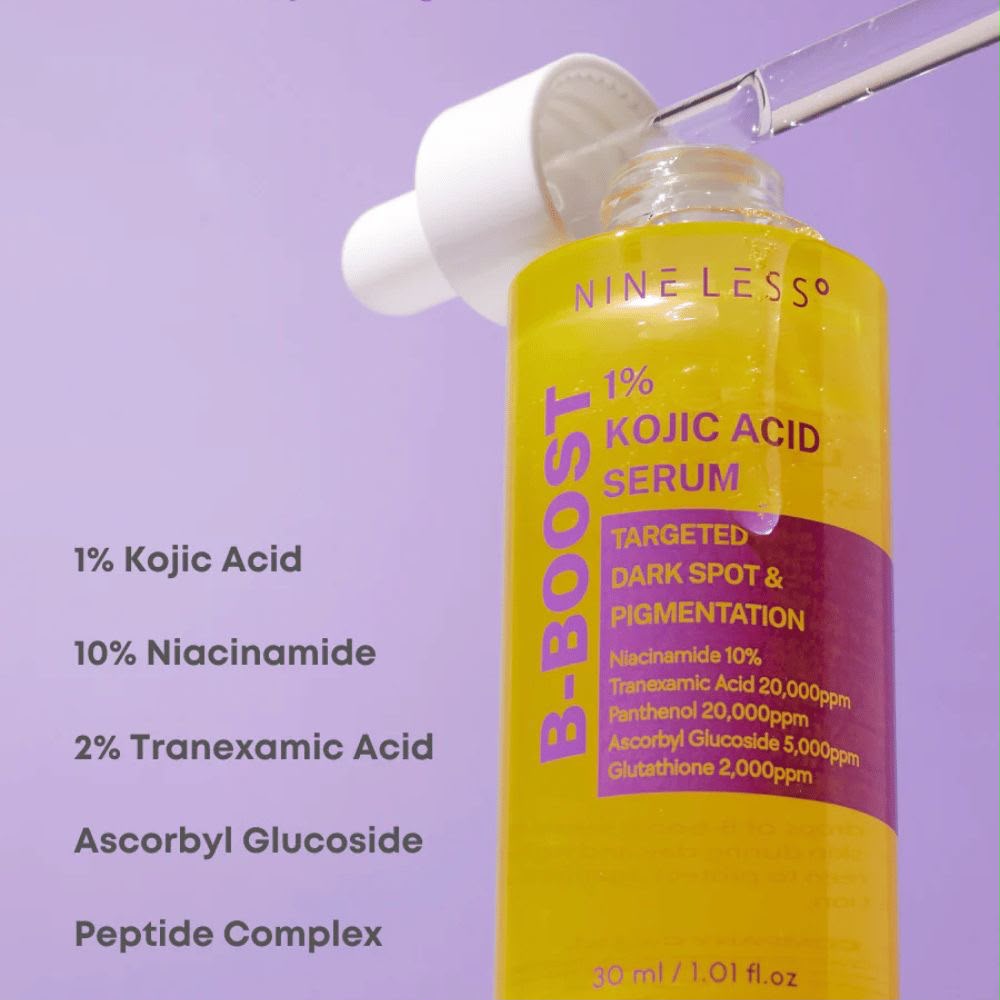 NINELESS - B-Boost 1% Kojic Acid Serum - Sérum éclaircissant à l'acide kojique 30ml – Image 2